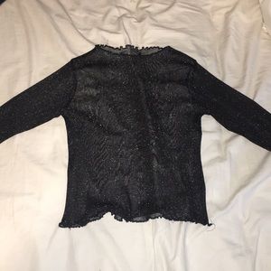 brandy melville long sleeve glitter top